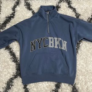 Oversized Half-Zipped Sweatshirt